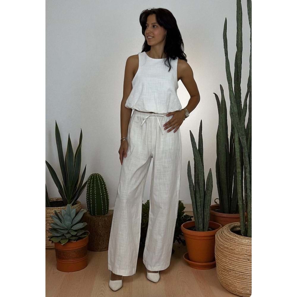 Balon Beyaz Keten Takım