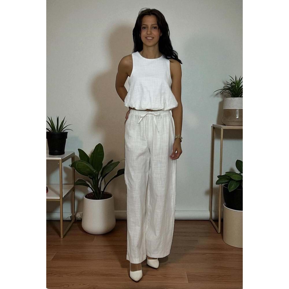 Balon Beyaz Keten Takım