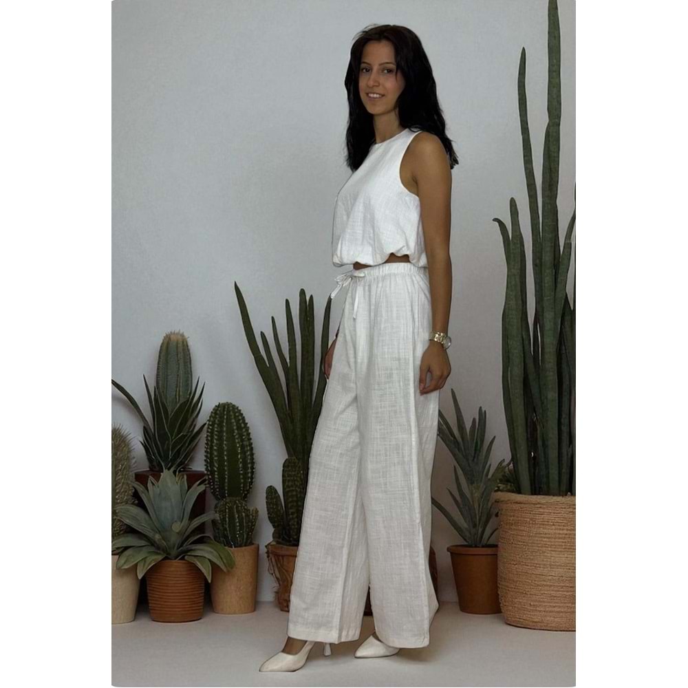 Balon Beyaz Keten Takım