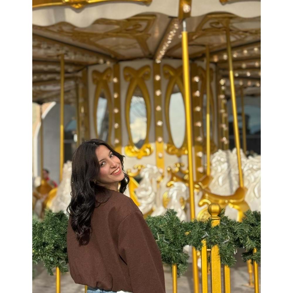 Kahverengi Fermuarlı Bomber Ceket