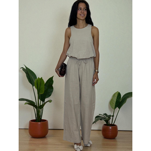 Balon Taş Rengi Keten Takım