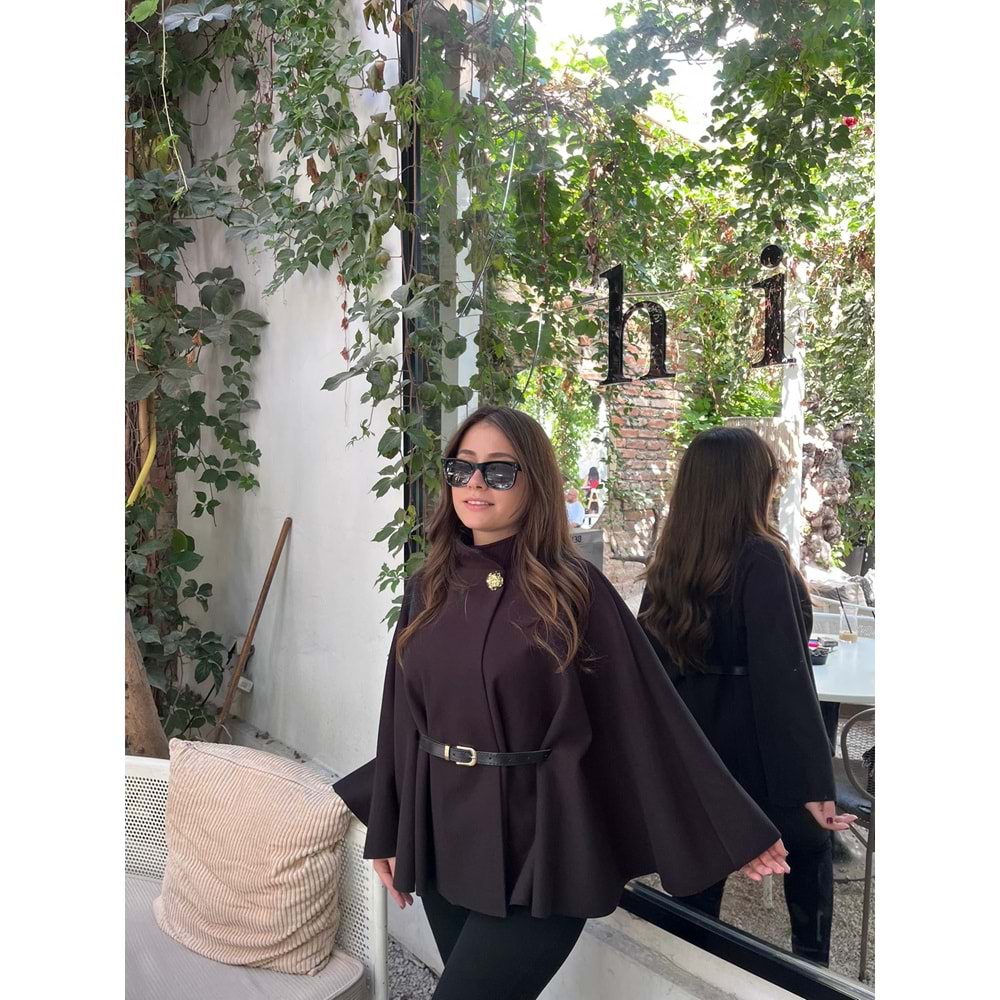 Siyah Kemerli Gold Tokalı Panço